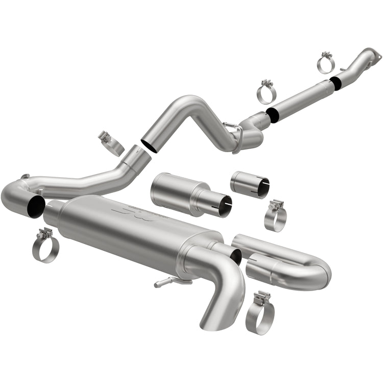 MagnaFlow 2021-2025 Ford Bronco Overland Series Cat-Back Performance Exhaust System Front View