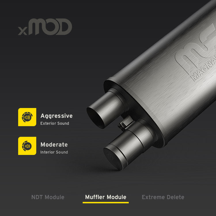 MagnaFlow 5 X 8in. Oval Straight-Through Performance Exhaust Muffler 14009 Front View