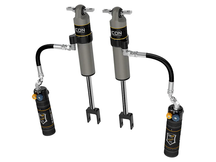 ICON 2011-2026 Chevrolet Silverado/GMC Sierra 2500/3500 HD, 0-3.5” Lift, Front, V.S. 2.5 Aluminum Series Shock Absorbers, Remote Reservoir w/ CDXS, Pair