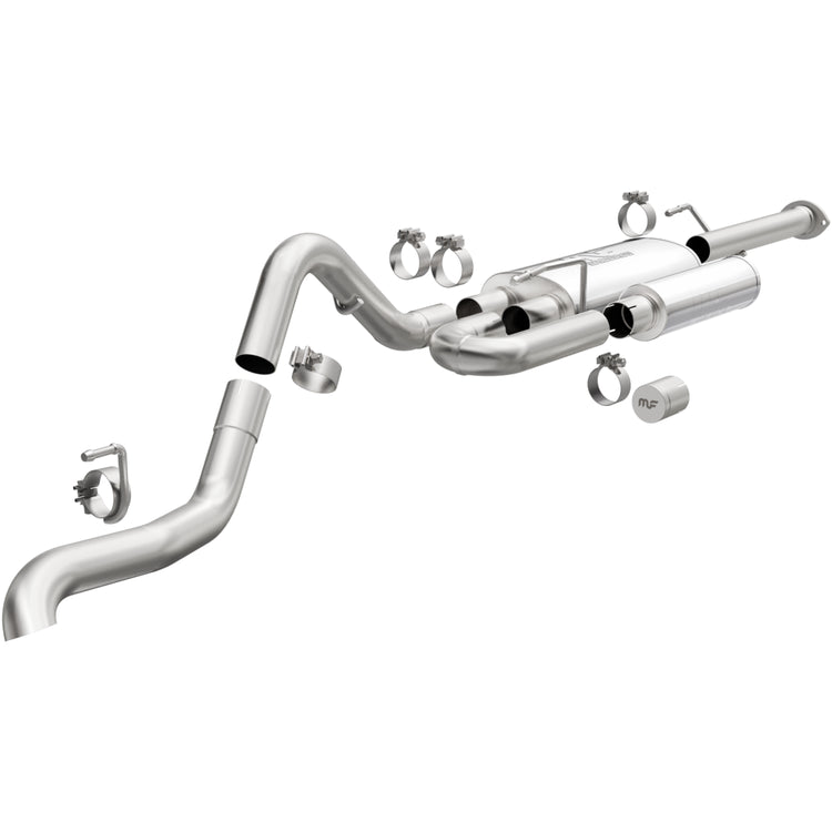 MagnaFlow 2016-2023 Toyota Tacoma Overland Series Cat-Back Performance Exhaust System Front View