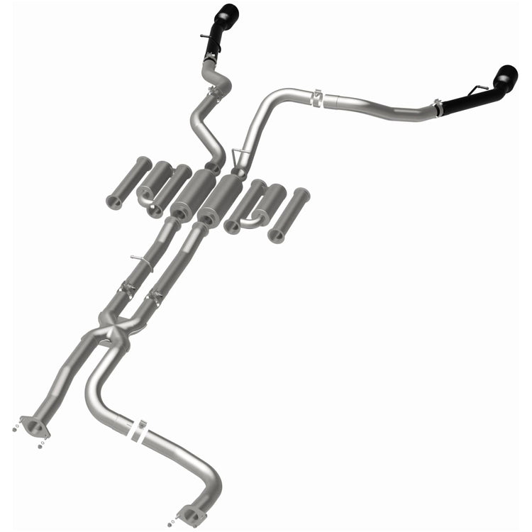 MagnaFlow 2021-2024 Ram 1500 xMOD Series Cat-Back Performance Exhaust System Front View