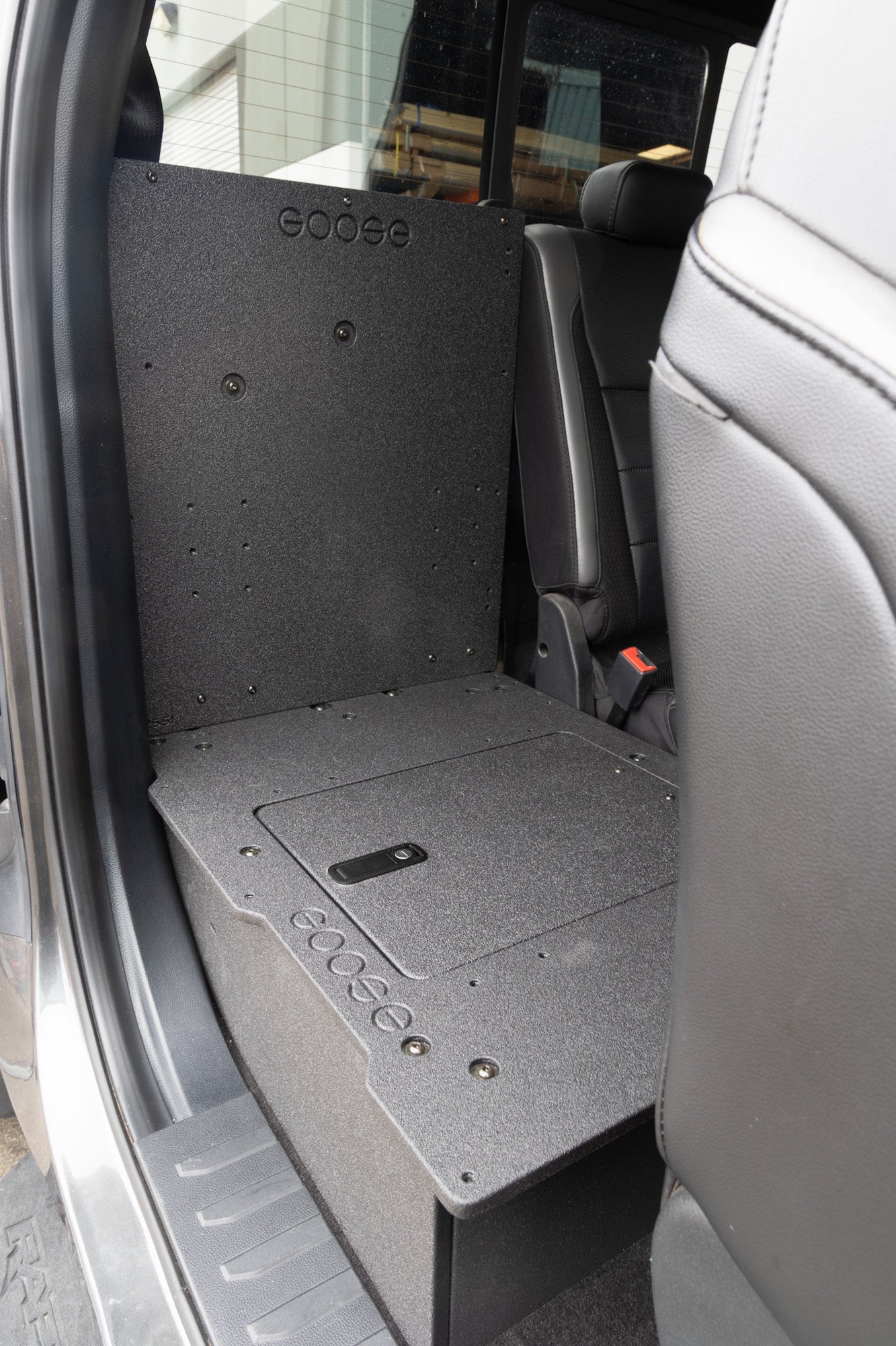 Ford Super Duty F250-F550 2017-Present 4th Gen. Super Cab - Second Row Seat Delete Plate System Display in vehicle