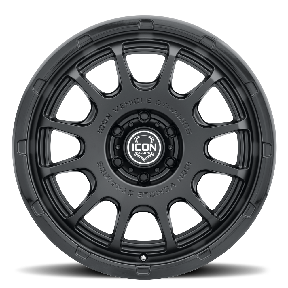 ICON ALLOYS | Rancho | Double Black | Silver Machined/Gloss Black Lip | Satin Bronze / Gloss Black Lip