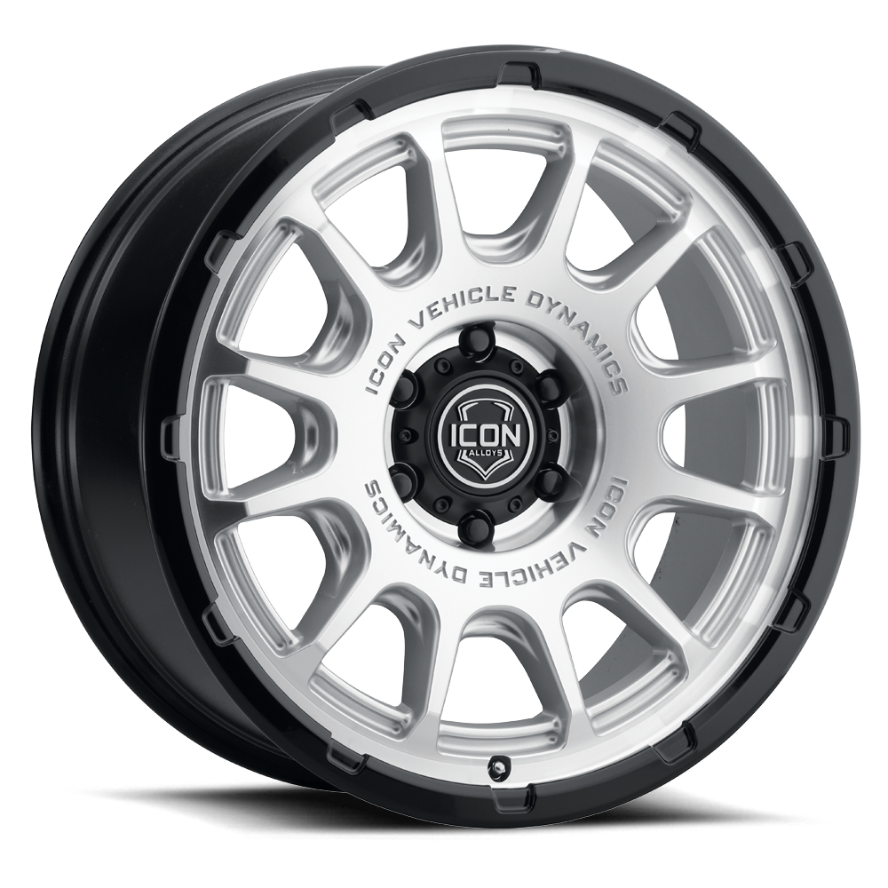 ICON ALLOYS | Rancho | Double Black | Silver Machined/Gloss Black Lip | Satin Bronze / Gloss Black Lip