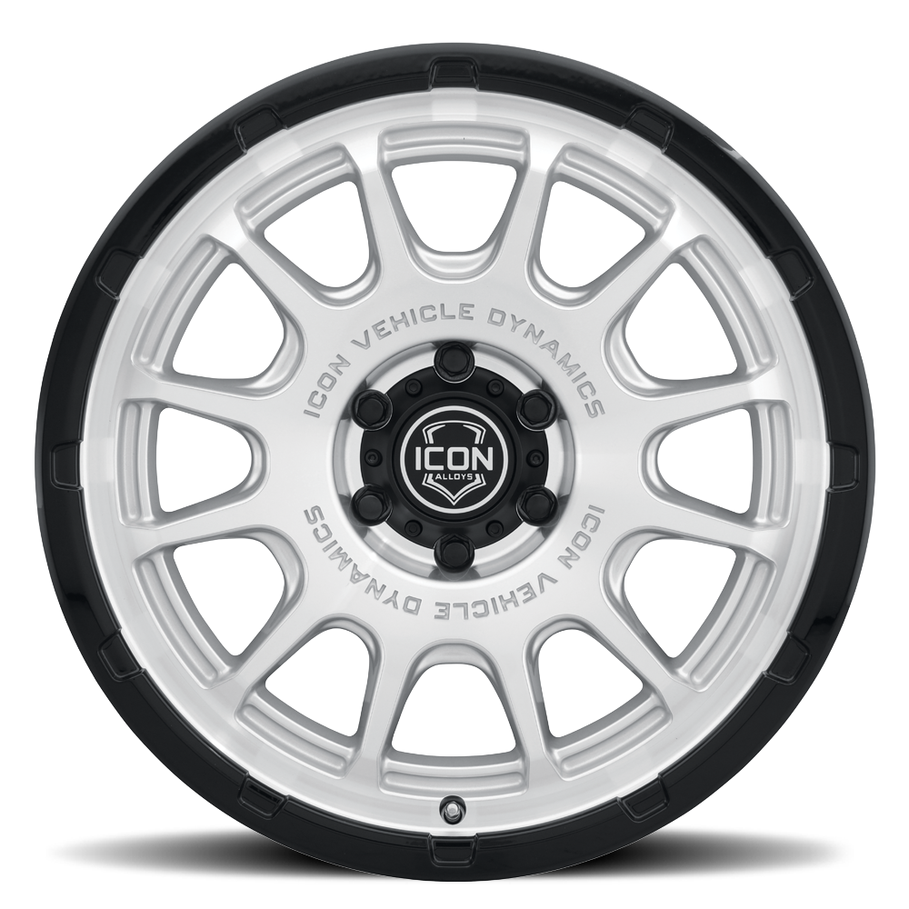 ICON ALLOYS | Rancho | Double Black | Silver Machined/Gloss Black Lip | Satin Bronze / Gloss Black Lip