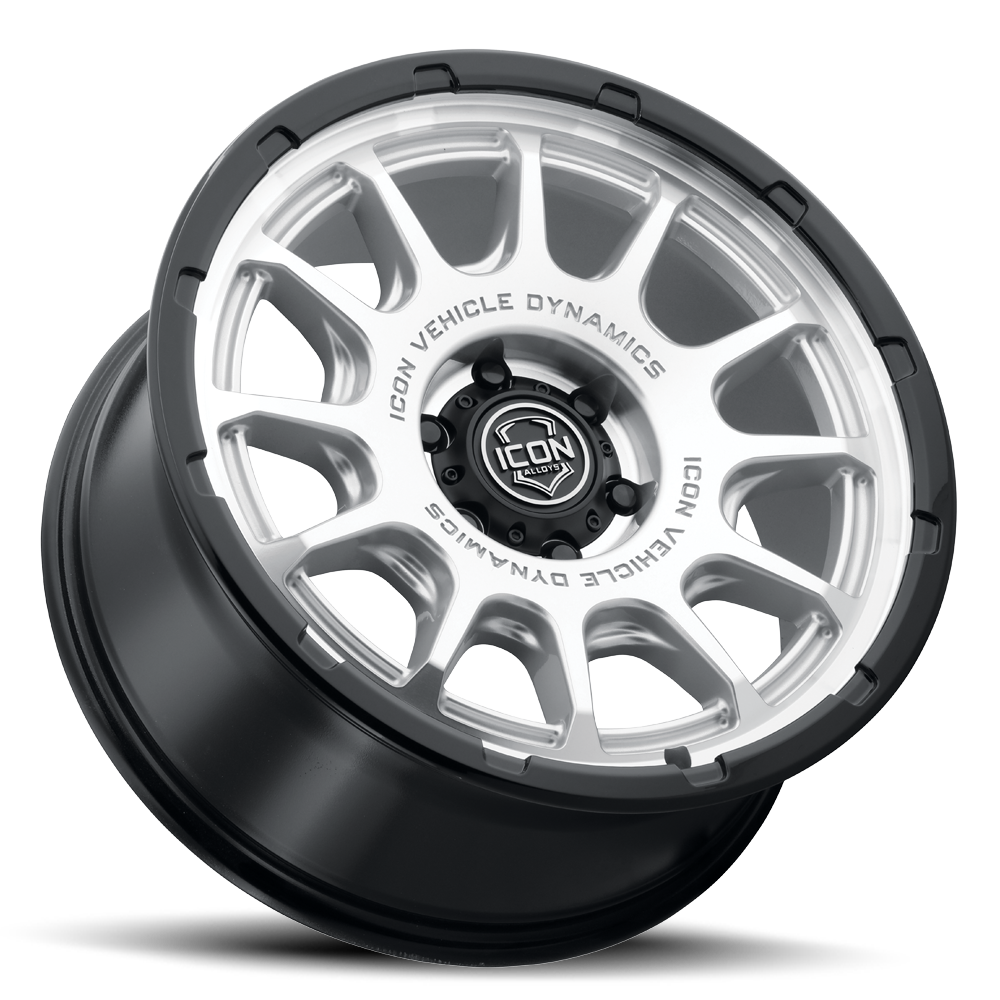 ICON ALLOYS | Rancho | Double Black | Silver Machined/Gloss Black Lip | Satin Bronze / Gloss Black Lip