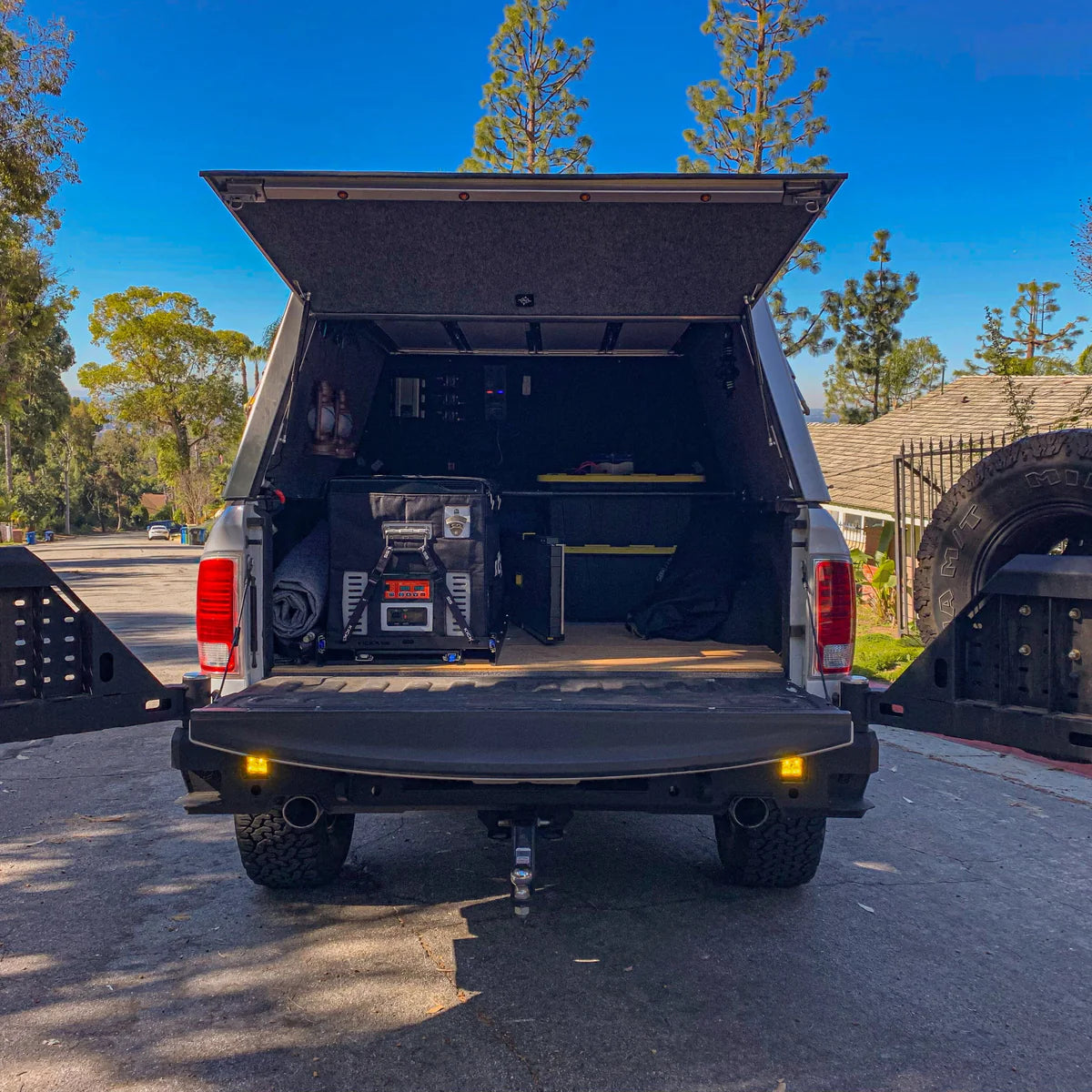 2009-2018 RAM 1500 OCTANE DUAL SWING OUT REAR BUMPER Front View
