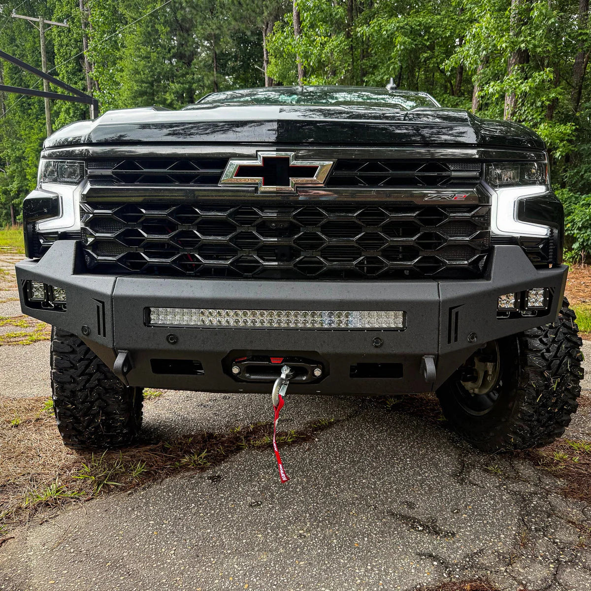 2023-2025 CHEVY 1500 ZR2 OCTANE FRONT WINCH BUMPER Front View