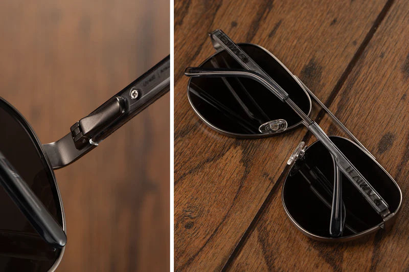 Incline Sunglasses: Gun Metal Front View