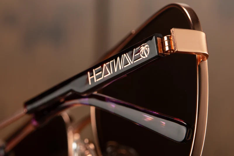 Incline Sunglasses: Rose Gold Front View