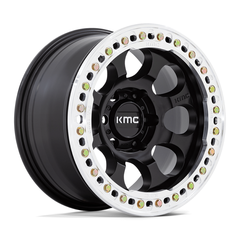 KMC WHEELS | RIOT BEADLOCK Front View Black