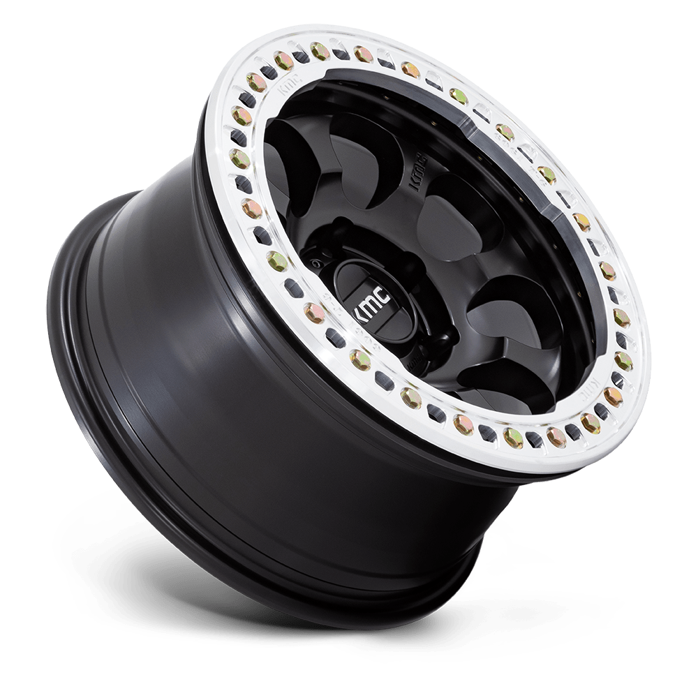 KMC WHEELS | RIOT BEADLOCK Front View Black