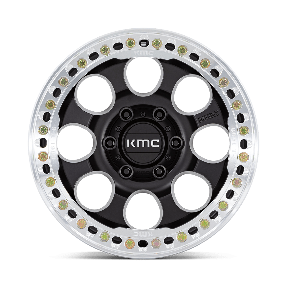 KMC WHEELS | RIOT BEADLOCK Front View Black