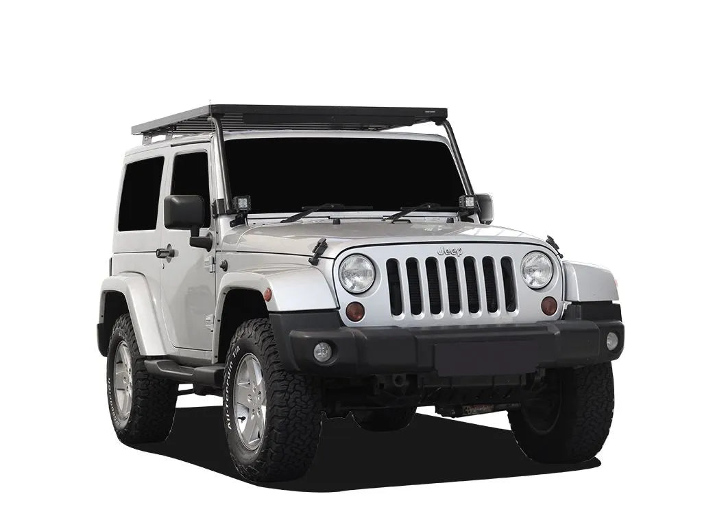 Jeep Wrangler JK 2 Door (2007-2018) Extreme Slimline II Roof Rack Kit Front View