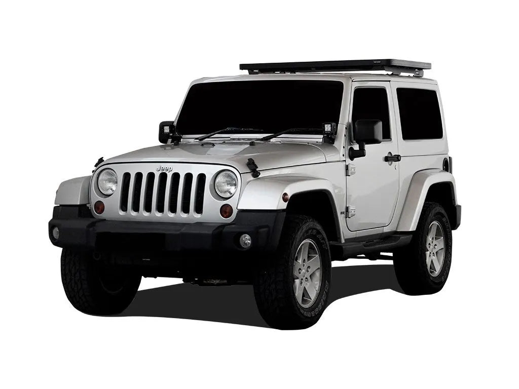 Jeep Wrangler JK 2 Door (2007-2018) Extreme Slimline II 1/2 Roof Rack Kit Front View