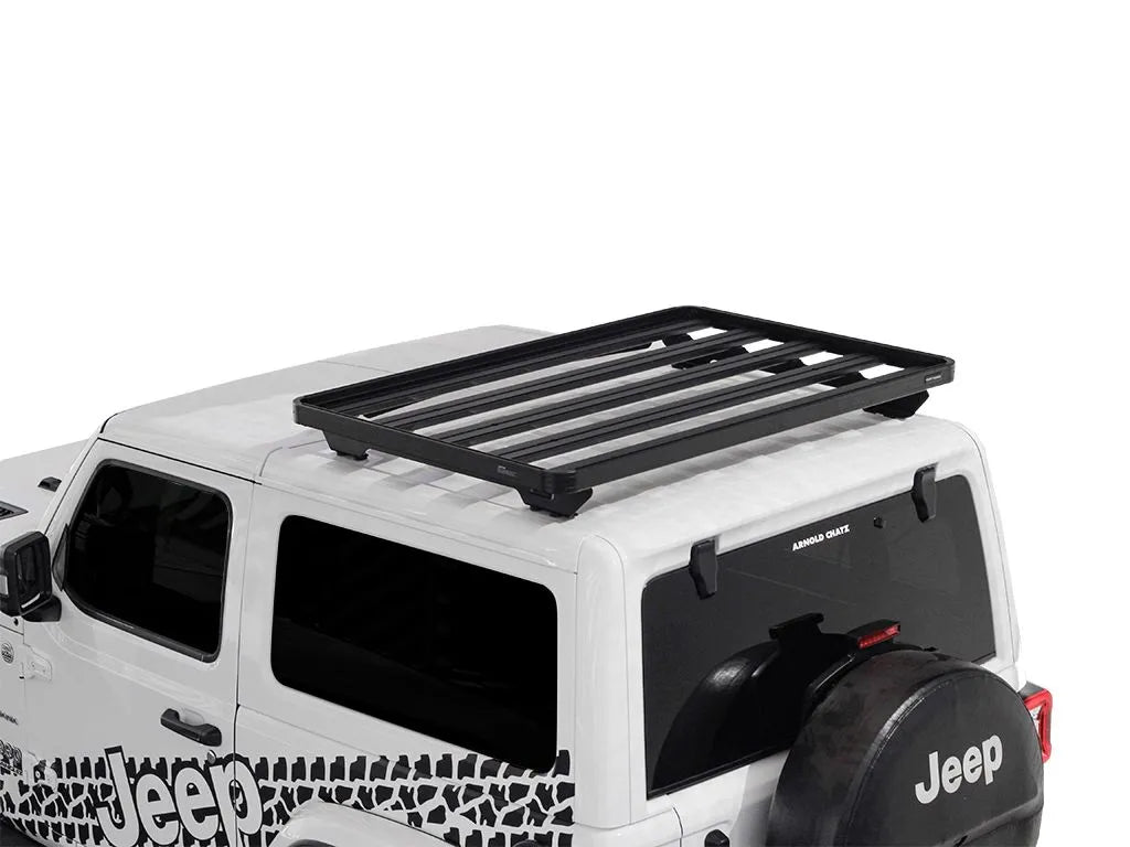 Jeep Wrangler JL 2 Door (2018-Current) Extreme Slimline II 1/2 Roof Rack Kit Front View
