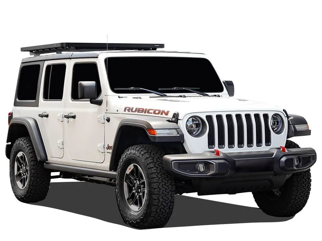 Jeep Wrangler JL 4 Door (2018-Current)Extreme Slimline II 1/2 Roof Rack Kit Front View