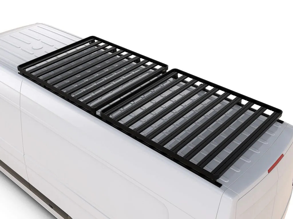 Mercedes-Benz Sprinter 170"/L3/LWB Wheelbase w/OEM Tracks (2006-Current) Slimline II Roof Rack Kit / Tall Front View