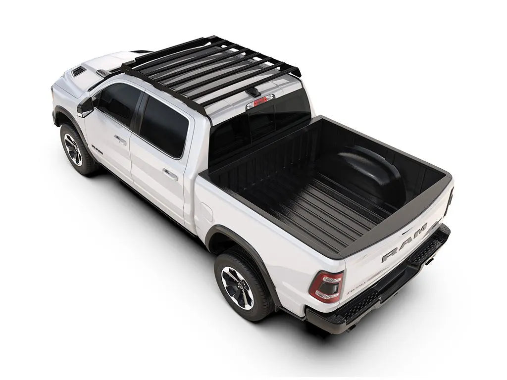 RAM 1500 5th Gen Crew Cab (2019-Current) Slimsport Roof Rack Kit / Lightbar Ready Front View