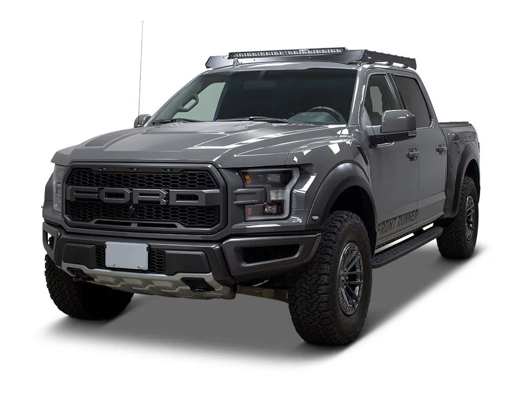 Ford F-150 Super Crew (2018-2020) Slimsport Roof Rack Kit / Lightbar ready Front View