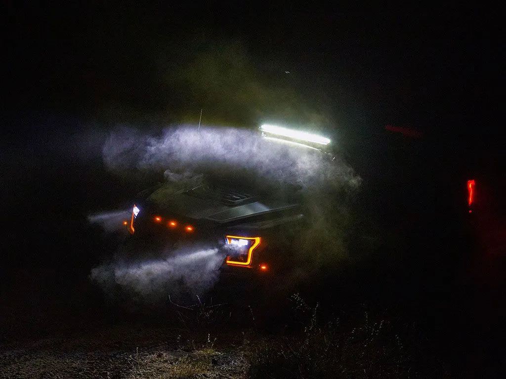 Ford F-150 Super Crew (2018-2020) Slimsport Roof Rack Kit / Lightbar ready Front View