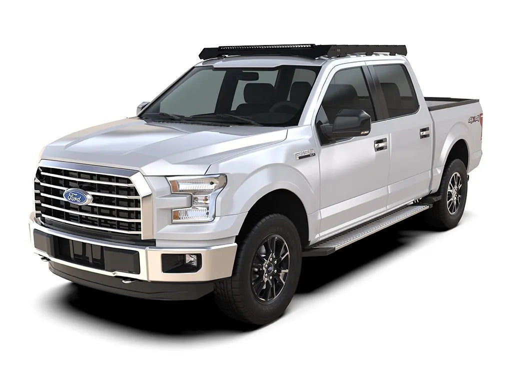 Ford F-150 Super Crew (2015-2020) Slimsport Roof Rack Kit / Lightbar ready Front View