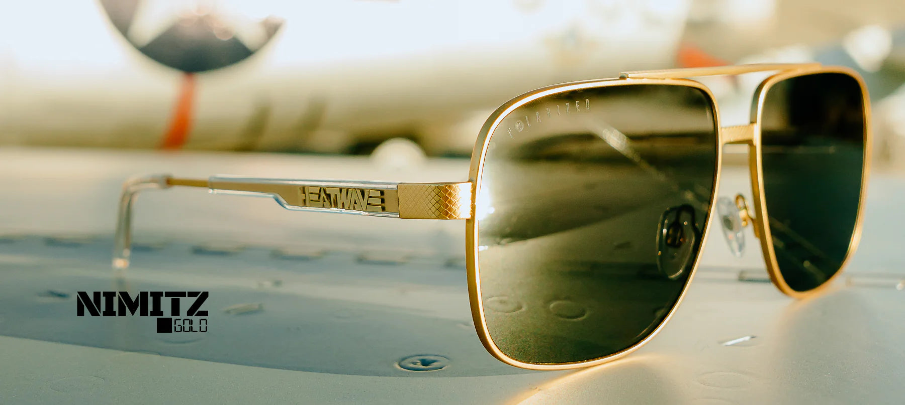 Nimitz Sunglasses: Gold