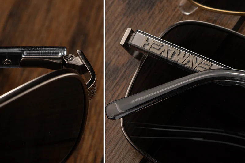 Nimitz Sunglasses: Gun Metal Front View