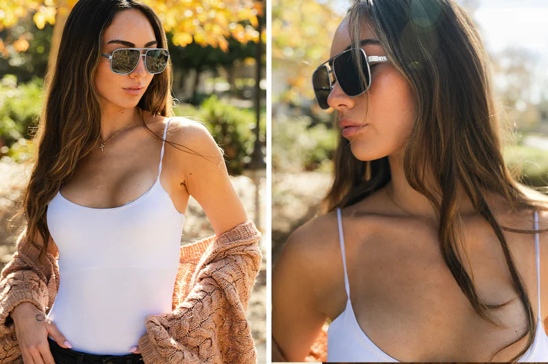 Nimitz Sunglasses: Gun Metal Front View