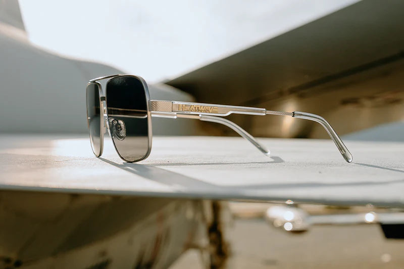 Nimitz Sunglasses: Gun Metal Front View
