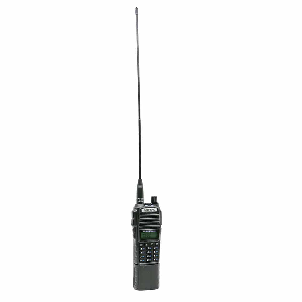 PCI Baofeng UV-82 Long Antenna & Extended Battery Front View