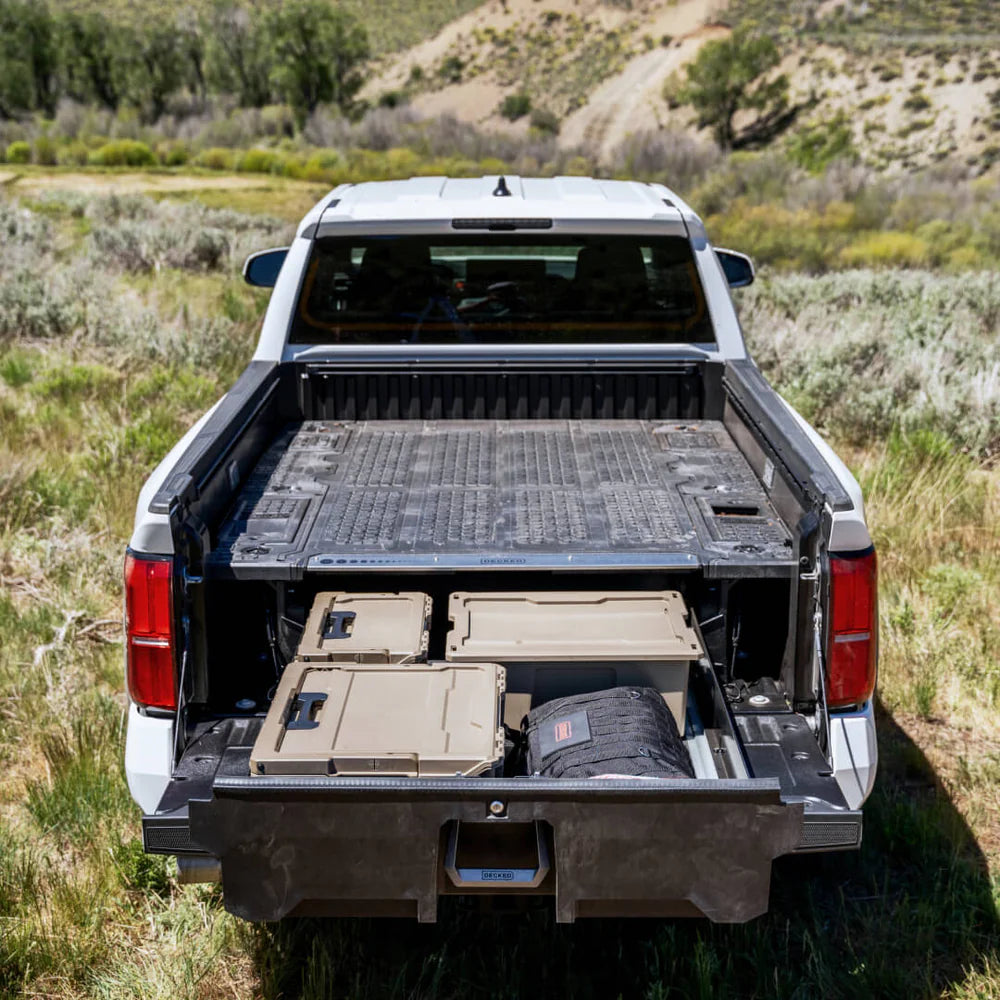 '24+ Toyota Tacoma Decked Drawer System Display in vehicle
