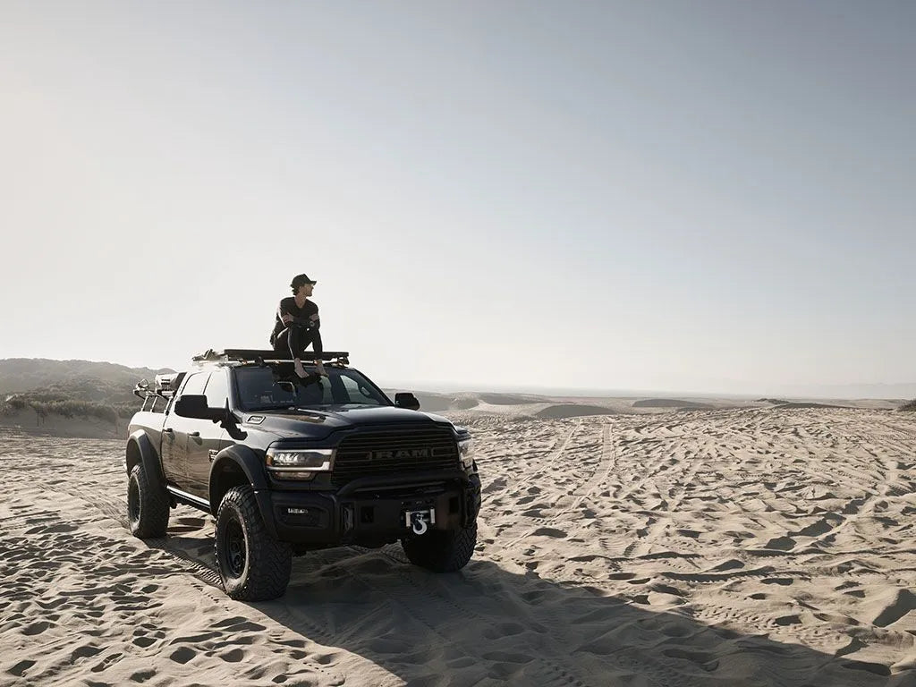 Ram 1500/2500/3500 Crew Cab (2009-Current) Slimline II Roof Rack Kit – by Front Runner Front View