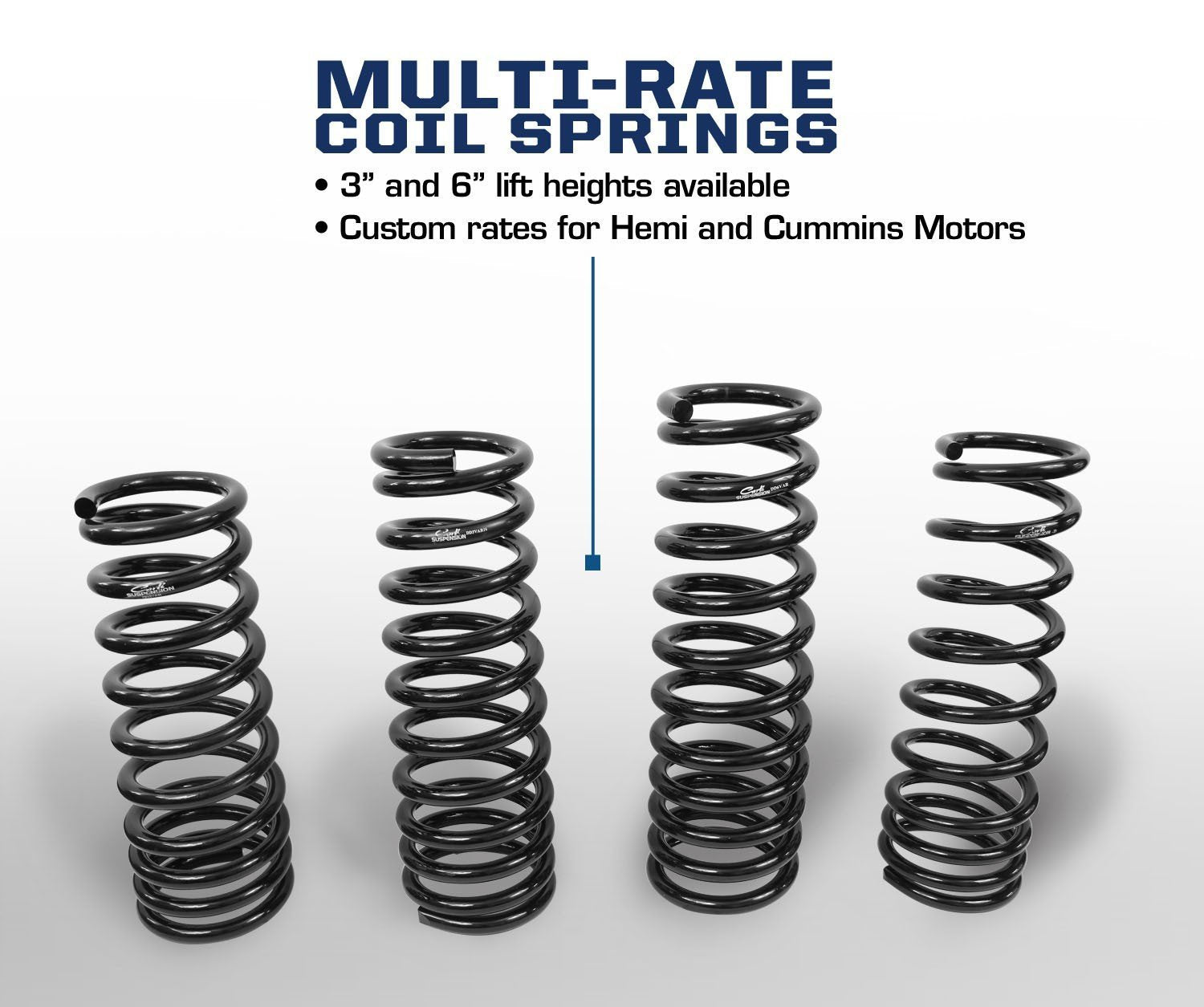 '03-13 Dodge Ram 2500/3500 Multi-Rate and Linear Coil Springs Suspension Carli Suspension description