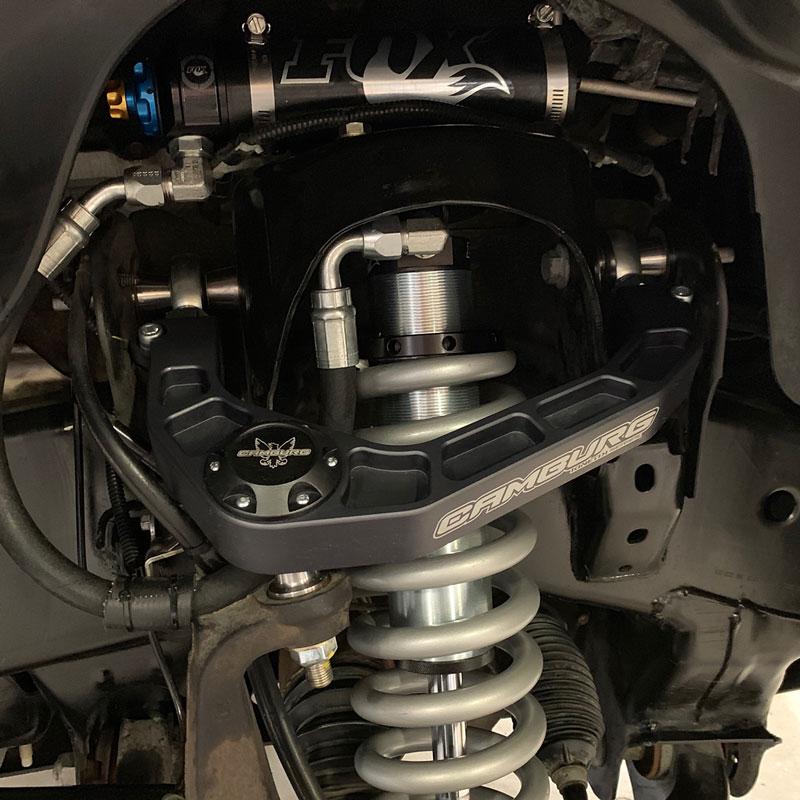 '04-20 Ford F150 Camburg Kinetik Billet Upper Control Arms Close-up Display on Vehicle