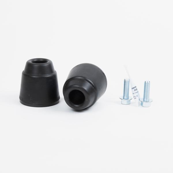'07-14 Toyota FJ Cruiser DuroBumps Front & 4.25" Rear Bump Stop Kit Display of Included Parts