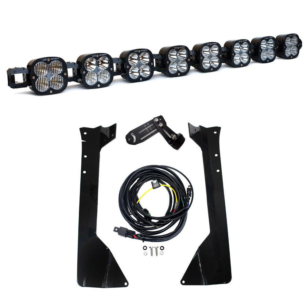 '07-16 Jeep JK XL Linkable Roof Bar Kit Lighting Baja Designs Display of Included Parts