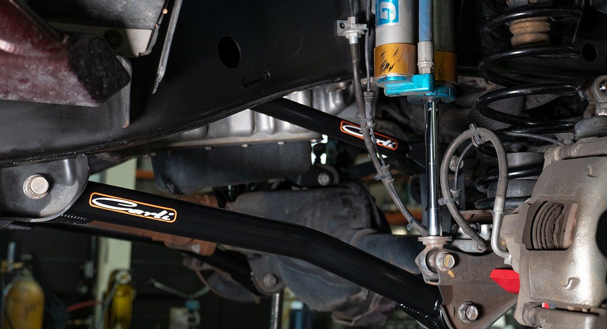 '07-17 Jeep JKU Carli Control Arms Display on Vehicle