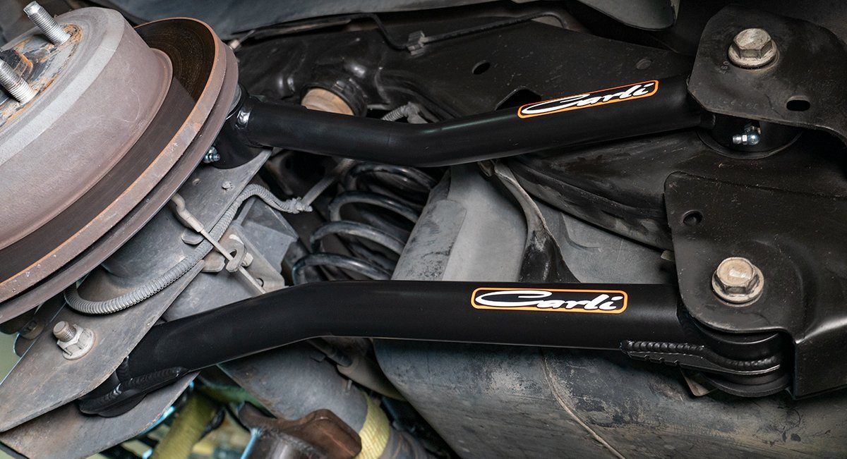 '07-17 Jeep JKU Carli Control Arms Display on vehicle