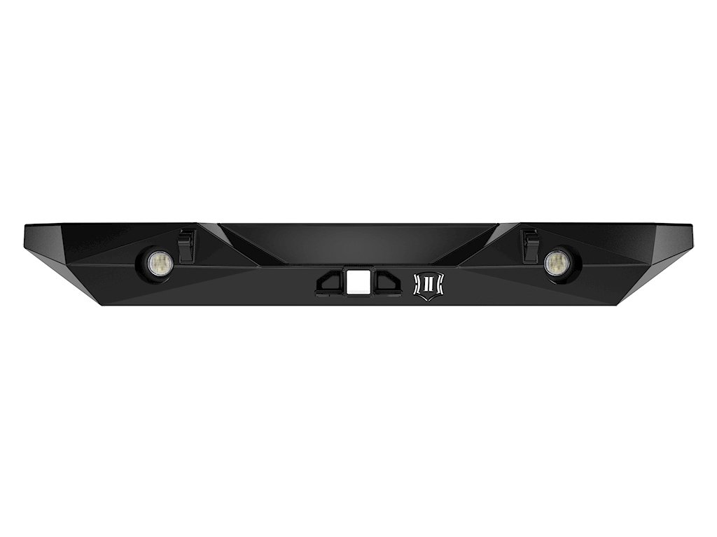 07-18 Jeep JK Pro Series 2 Rear Bumper W/ Hitch & Tabs Impact Series Off-Road Armor (front view)