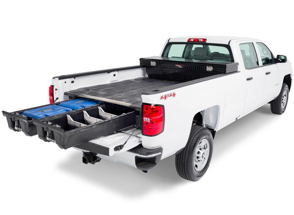 '07-19 Chevy/GMC 2500/3500 Truck Bed Storage System-8ft Bed Display in Vehicle