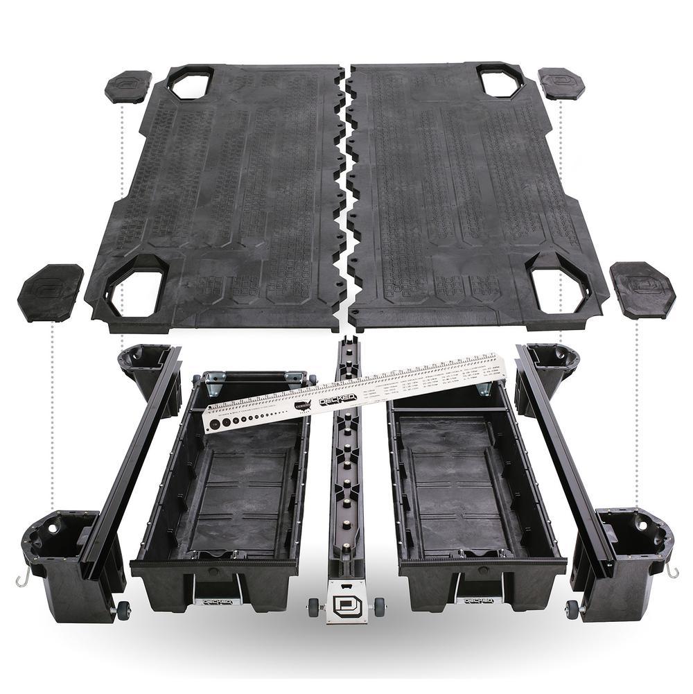 '07-19 Chevy/GMC 2500/3500 Truck Bed Storage System-8ft Bed Display of Included Parts