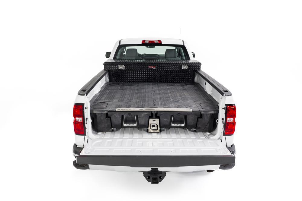 '07-19 Chevy/GMC 2500/3500 Truck Bed Storage System-8ft Bed Display in Vehicle