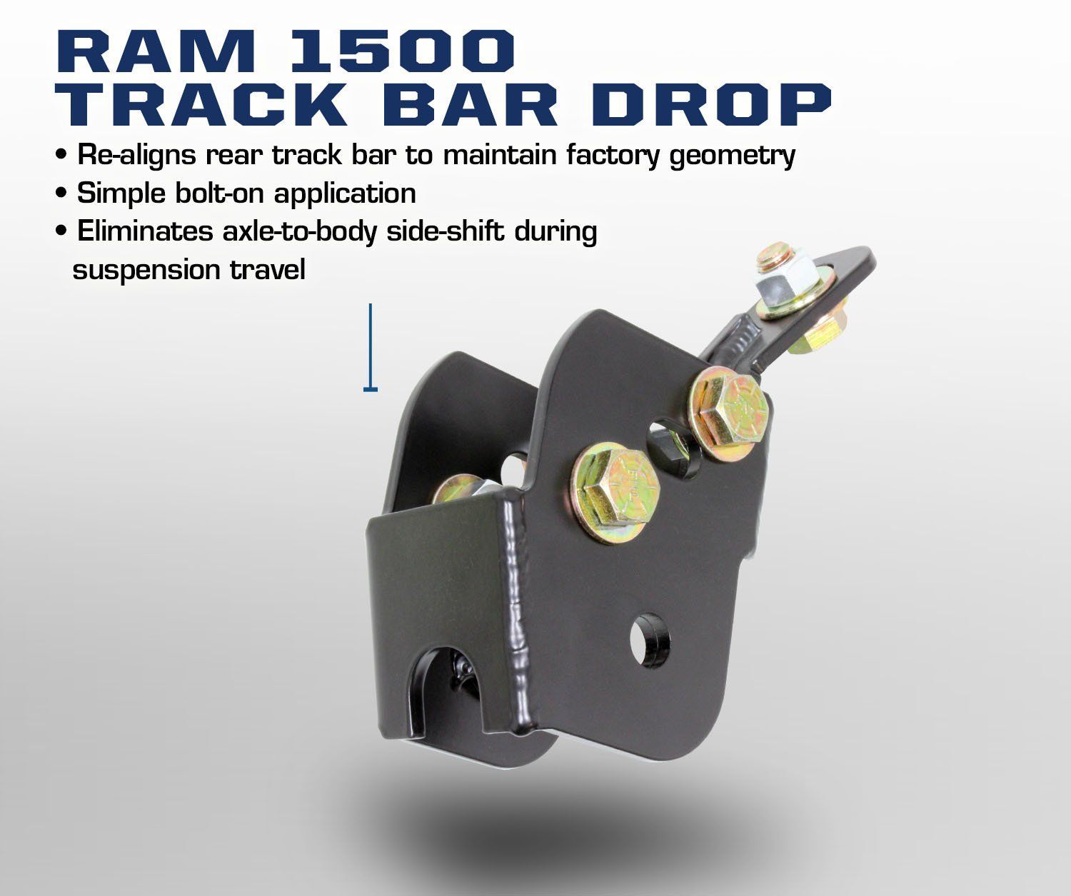 '09-18 Ram 1500 Carli Suspension Rear Trackbar Drop Bracket Display and Benefits