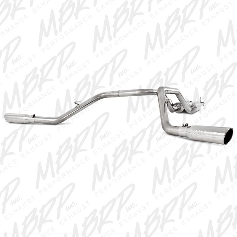 '09-21 Toyota Tundra 2 1/2" Cat Back Dual Side Exit Exhaust MBRP display