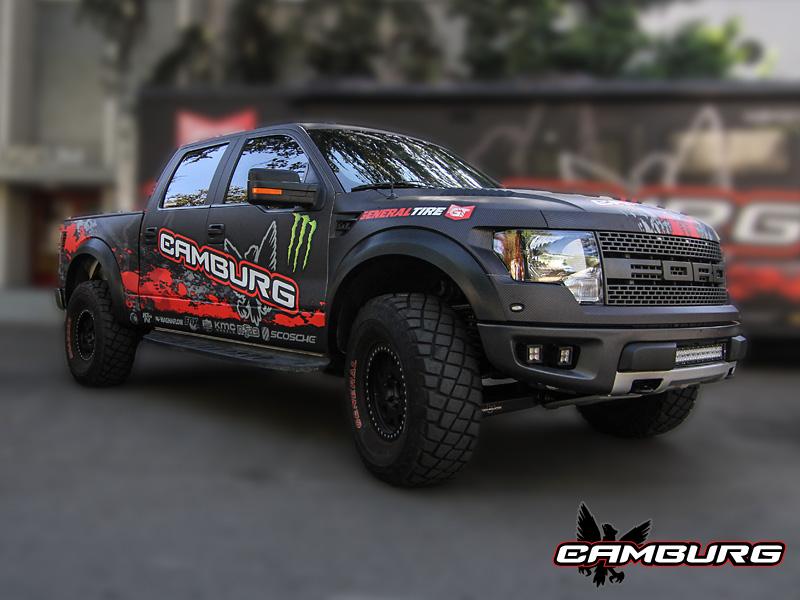 '10-14 Ford Raptor 1.50" Uniball Upper Control Arms Suspension Camburg Engineering display