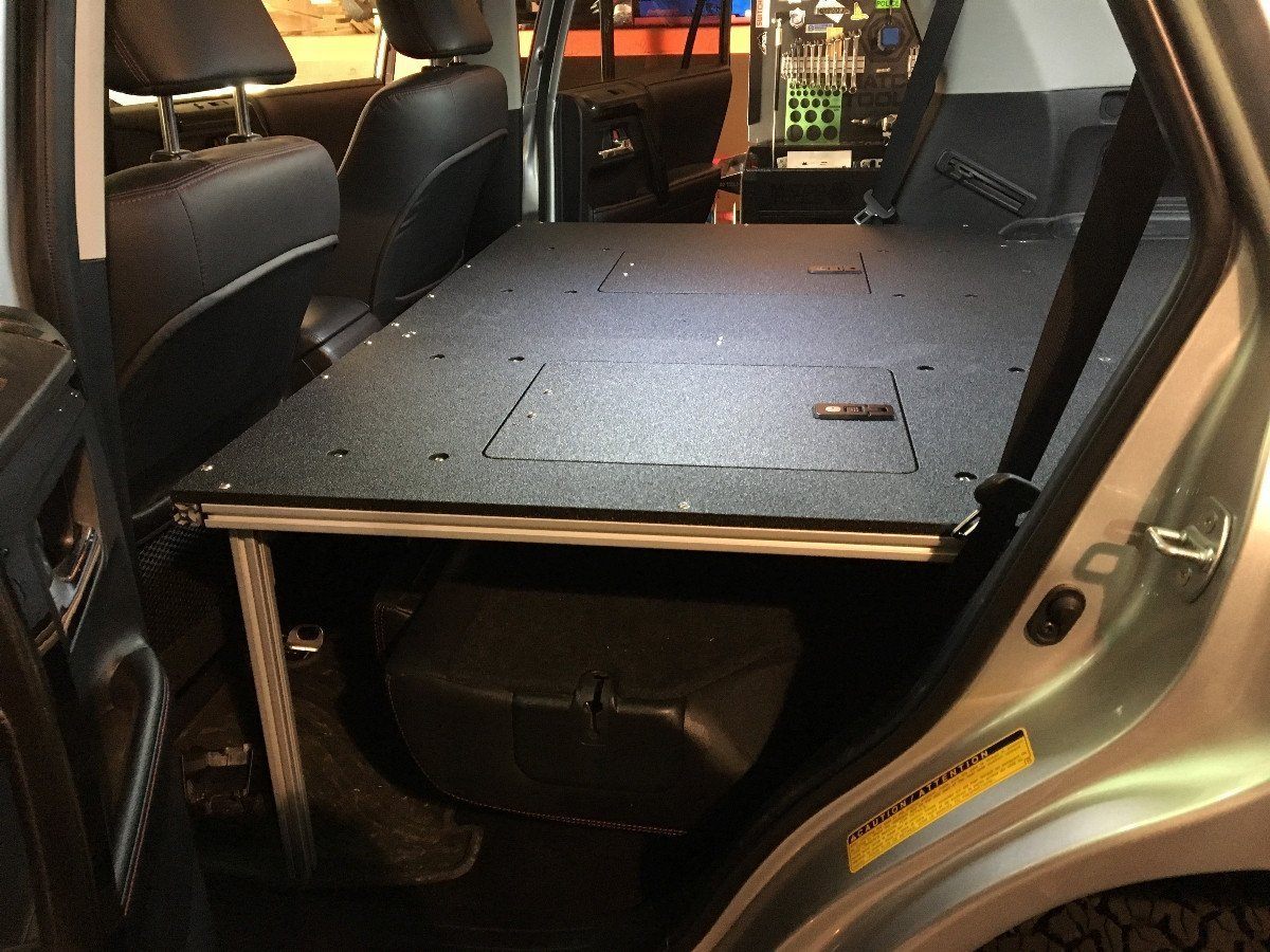 10-23 (5th Gen) Toyota 4Runner Drawer Based Sleeping Platforms Display in vehicle