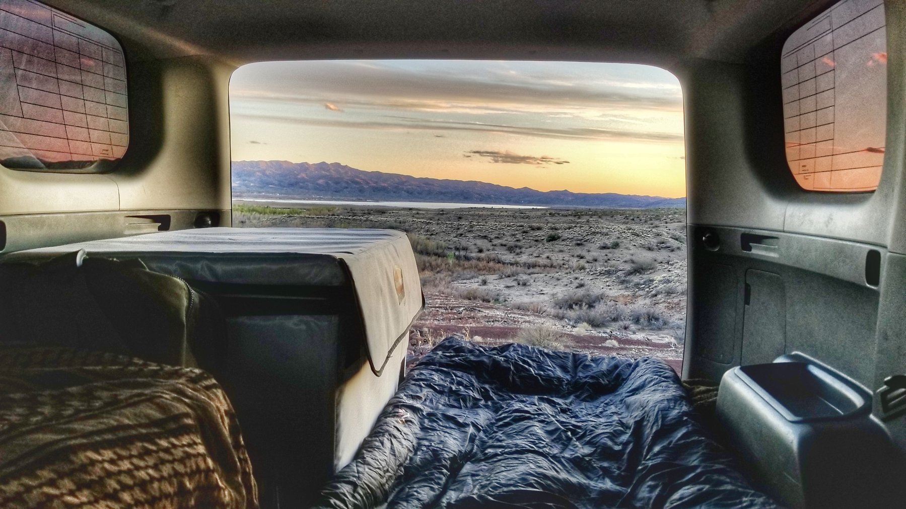 10-23 (5th Gen) Toyota 4Runner Drawer Based Sleeping Platforms Display in Vehicle in use