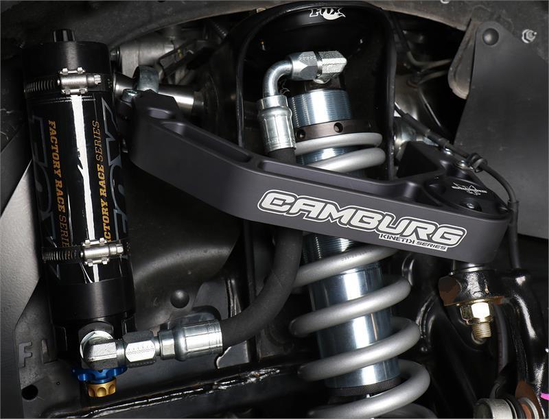 '17-24 Ford Raptor Camburg Kinetik Billet Upper Control Arms Close-up Display on vehicle