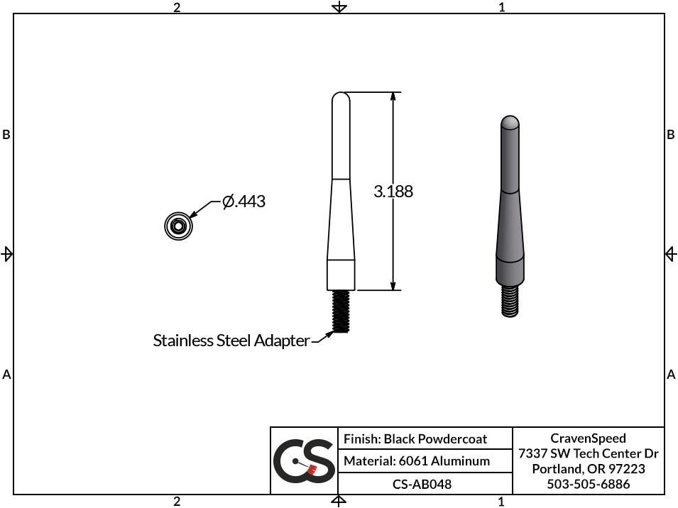 '10-20 Ford Raptor Original Stubby Antenna Communication CravenSpeed design